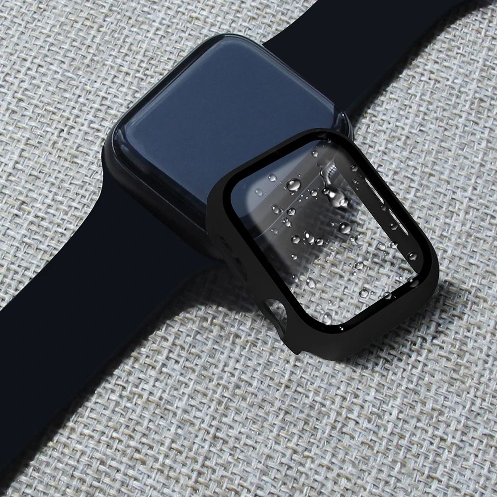UEBN для Apple Watch 40 44 мм серия 5 Защита экрана полное покрытие бампер для iWatch 5 Чехол 38 мм 42 мм анти-осенняя крышка