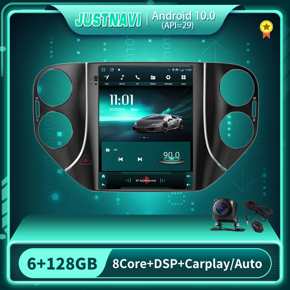 Автомобильный радиоприемник JUSTNAVI для VW Volkswagen Tiguan 2007-2013 мультимедийный