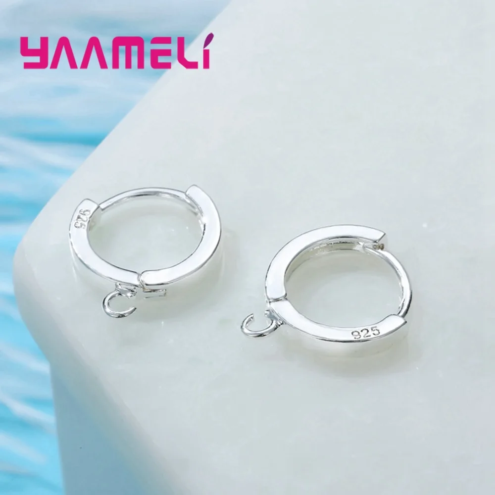 Роскошные 925 пробы серебряные Простые Кольца-обручи для рукоделия изготовления ювелирных изделий высокого качества