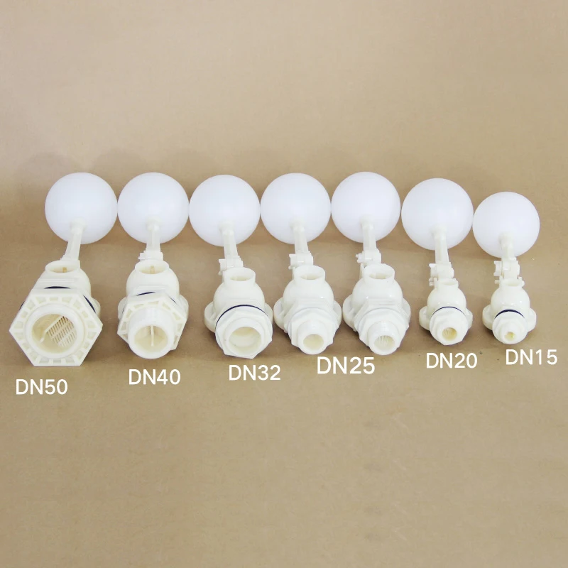 White Plastic Adjustable Auto Fill Float Ball Valve Water Control Switch For Water Tower Water Tank