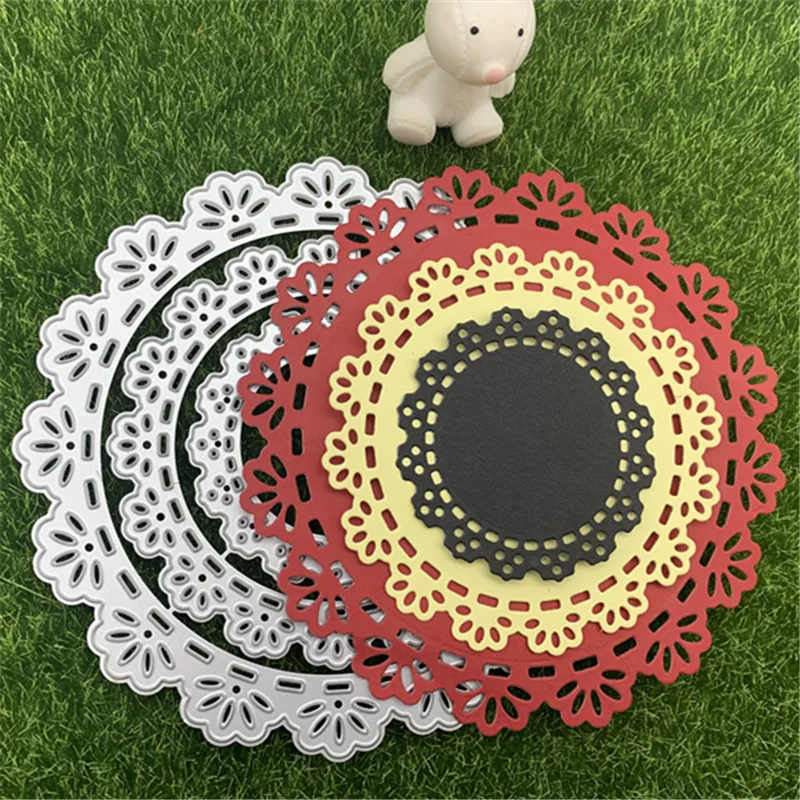 3pcs/set Circle Border Metal stencil mold Cutting Dies decoration scrapbook die cuts Album Paper