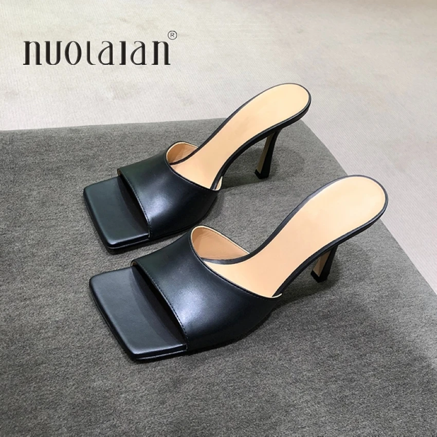 Summer Women Sandals Square Toe Ladies Heel Mules Sexy Thin High Heels Sandals Slippers Female Fashion Woman Shoes women slippers,women high heels,platform high heels sandals,platform sandals,ankle buckle sandals