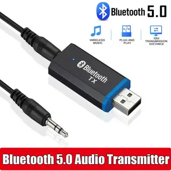 

3.5mm AUX Stereo Jack Transmitter Adapter Durable And Portable USB Bluetooth 5.0 Audio Transmitter Adapter For Earphone Speaker