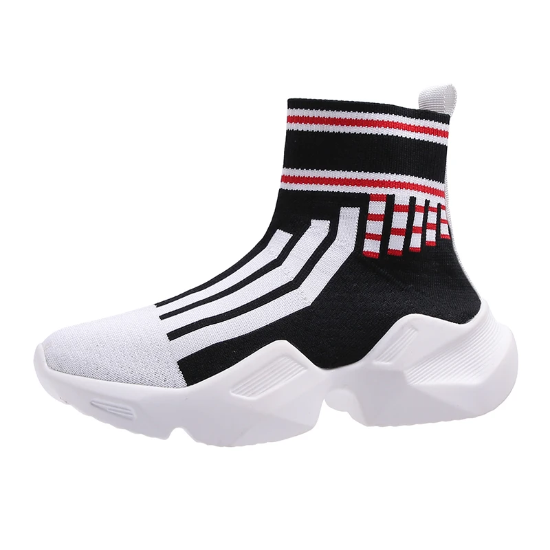 

2019 autumn new high to help stretch sponge cake women's sports shoes casual comfortable breathable mesh socks shoes