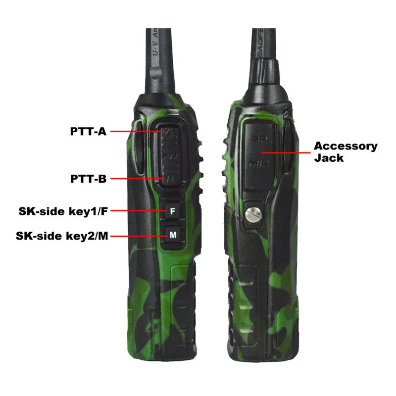 Baofeng Interphone UV82 Civil беспроводная трубка с функцией мобильного радио 5 Вт мощность УФ двухсегментный