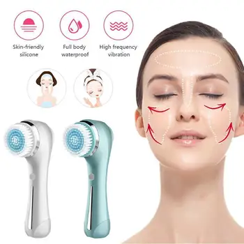 

Cleansing Brush Sonic Vibration Mini Face Cleaner Silicone Waterproof Pore Electric Cleaning Massage Cleans Electric Deep T8S5