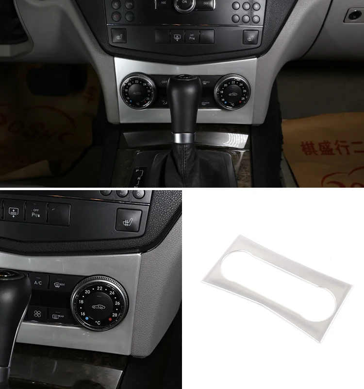 Углеродное волокно ABS для Mercedes benz C Class W204 2008 2009 2010 кондиционер воздуха с центральным управлением ручка рамка отделка автомобильные аксессуары