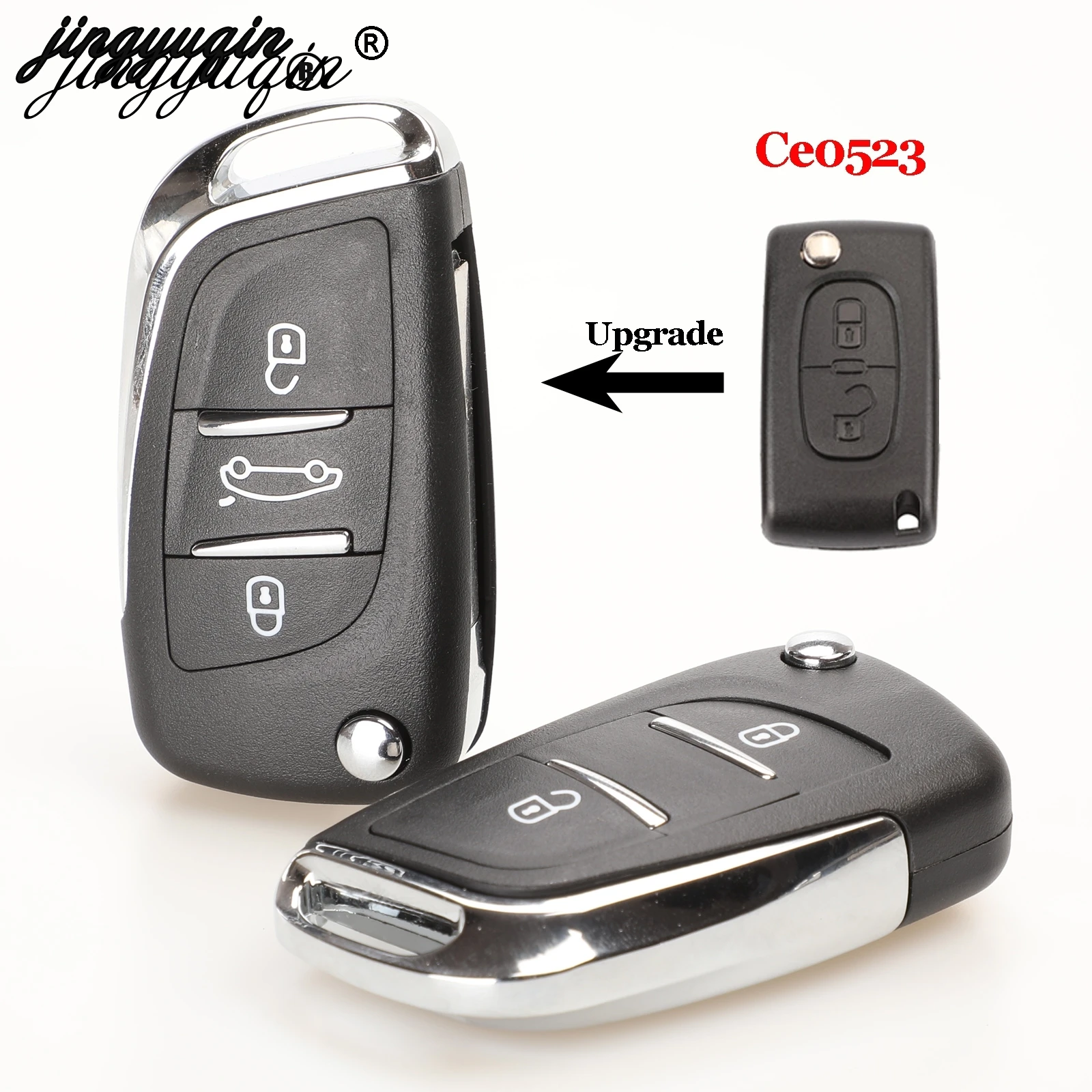 Jingyuqin Ce0523 Moodifend дистанционный Автомобильный ключ для Citroen C5 C4 Coupe VTR C6 C8 C2 Berlingo Xsara