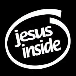14 см * 12,5 см персонализированные наклейки на окно напоминания хвост Иисуса внутри окна