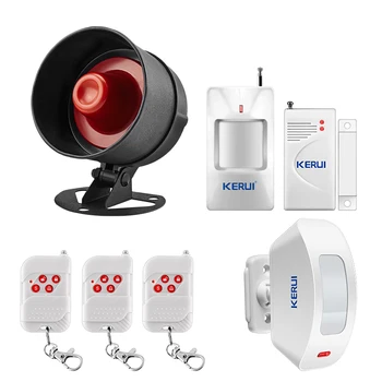 

KERUI Home Security Alarm Wireless Connections 100dB Wireless Local Alarm Security Systems Siren Speaker Burglar Infrared Alarm