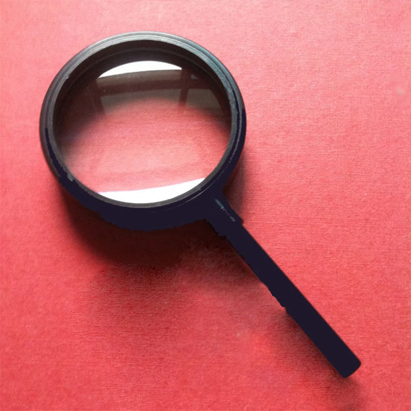 Ручное увеличительное стекло выпуклая линза 5 см оптический эксперимент учебный
