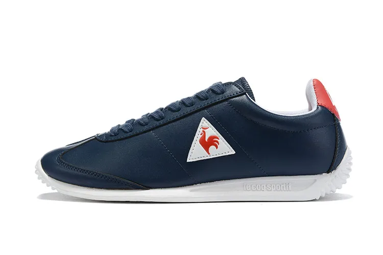 Dark blue white red Оригинальные Le Coq Sportif Новые повседневные синтетические кожаные мужские спортивные туфли дышащие Модные мужские и женские парные кроссовки - Цвет: Dark blue white red