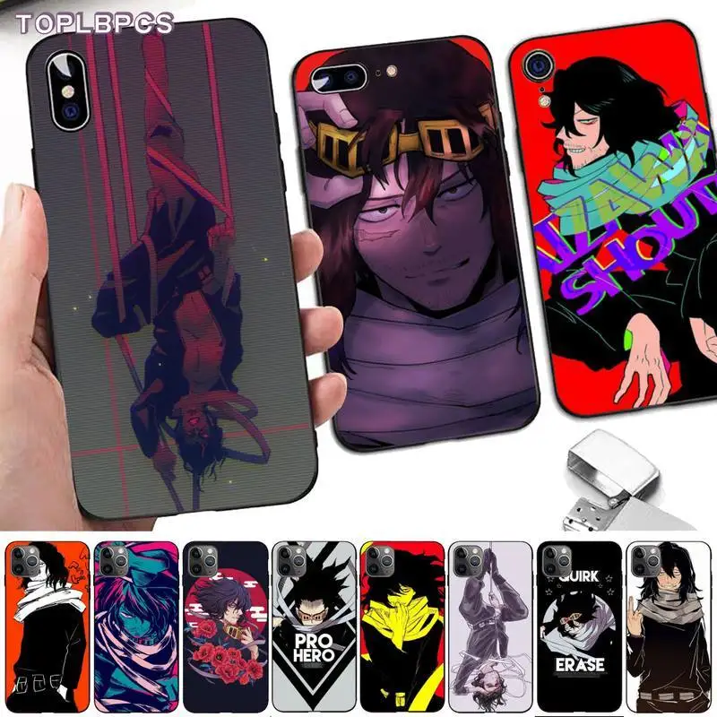 Чехол для телефона с ластиком головой Shota Aizawa моя геройская академия iphone 13 8 7 6 6S Plus