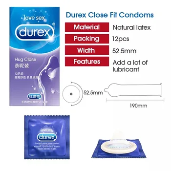Genuine Durex Condoms for Men Ultra Thin Penis Cock Sleeve Natural Latex Lubricated Condom Adults Intimate Sex Toys Products