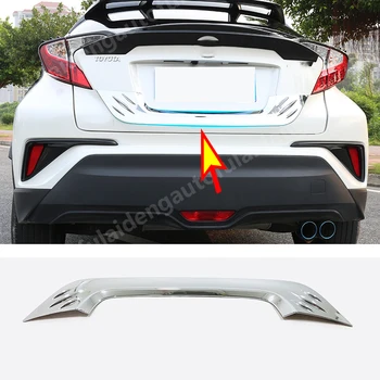 

For Toyota CHR C-HR 2016-2018 ABS Chrome Trunk Rear License Plate Frame Cover Trim car styling accessories