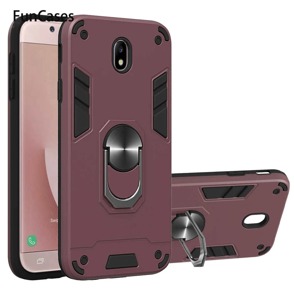 Back Covers Cases For cellular Samsung J730 Car Ring Soft TPU Case sFor Cellular armor J7 2017 Eurasian version Carcaso | Мобильные