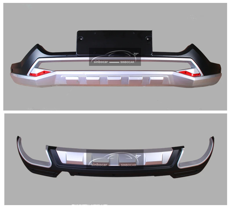 Front Rear Bumper Автомобиль ABS пластик Передний+ задний протектор Подоконник Накладка багажник защита для Ford Edge Бампер протектор - Цвет: Front Rear Bumper
