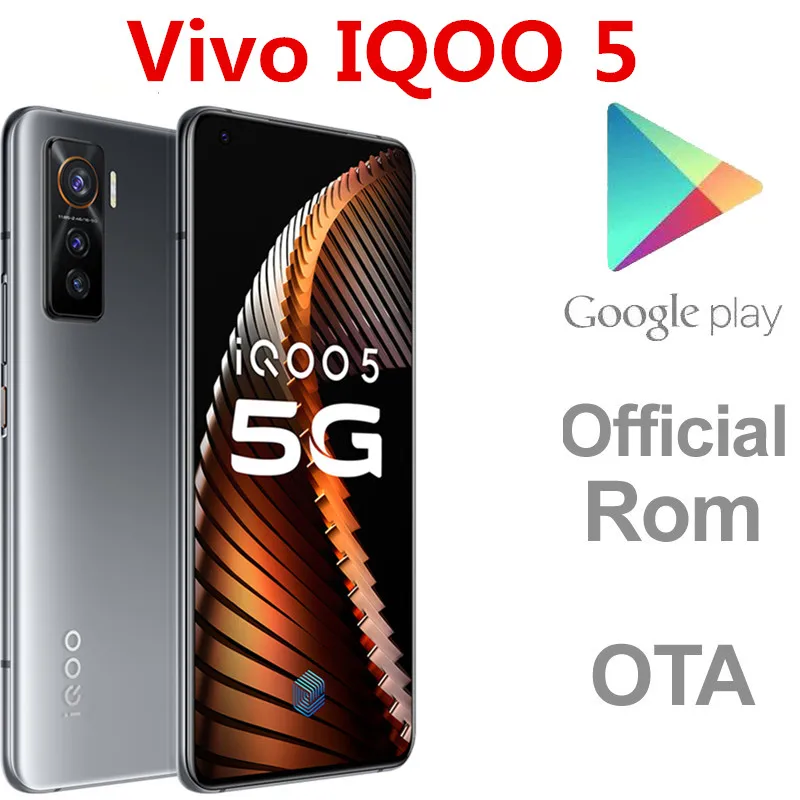 Original Vivo IQOO 5 5G Mobile Phone 50.0MP+13.0MP+13.0MP+16.0MP Snapdragon 865 6.56&quot 120HZ 12GB RAM 256GB ROM 55W Fast Charger |
