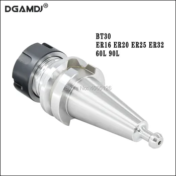 

1pcs BT30 ER16 ER20 ER25 ER32 60L 90L high-precision tool holder, pull nail integrated CNC machine spindle milling tool holder