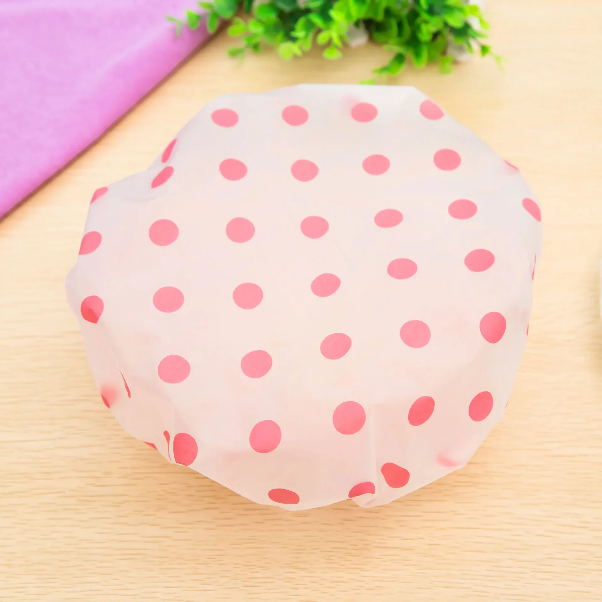 1PC 2 Color Dot Waterproof Shower Cap Thicken Elastic Bath Hat Bathing Cap For Women Hair Salon Bathroom Products 1PC 2 Color Dot Waterproof Shower Cap Thicken Elastic Bath Hat Bathing Cap For Women Hair Salon Bathroom Products