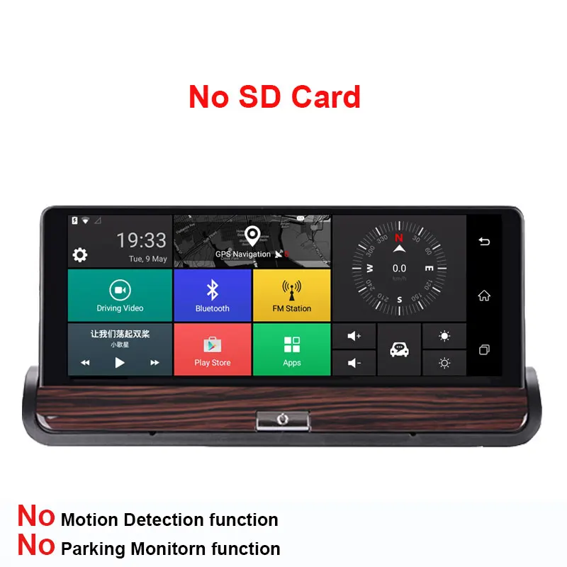 Without sd card Kampacar Android Smart Mirror gps Coche 3g Wifi видео рекордер с Навигатором 7 дюймов Europa Автомобильный gps навигатор туристический для автомобилей - Название цвета: Without sd card