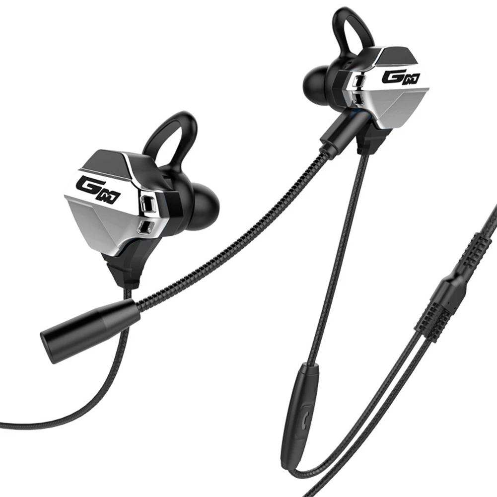 3.5mm Universal 3.5mm Wired In-Ear Music Earphone Noise Reduction Gaming Earpiece With Mic
