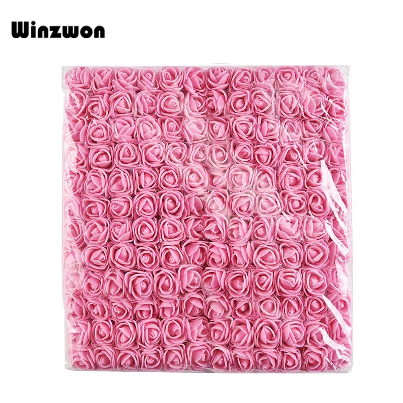 

144Pcs/bag Mini Foam Roses Multicolor Flower Heads Wedding Artificial Flower Christmas Flowers DIY Party Festival Home Decor