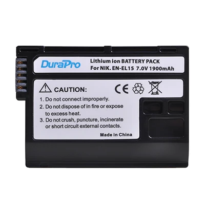1 Battery DuraPro 2 шт. EN-EL15 ENEL15 RU EL15+ USB Dual Зарядное устройство для Nikon D800E D800 D600 D7100 D7000 D7100 V1 MB-D14 батареи - Цвет: 1 Battery