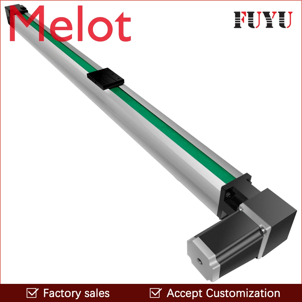 

Free Shipping 200~3000mm stroke cnc belt drive linear guide slide rail actuator with motor 0.1mm accurancy