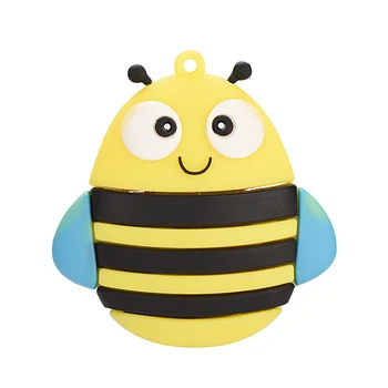 

usb flash drive 128gb cartoon bee pendrive 64GB 32GB 16GB 8GB 4GB pen drive special usb disk memory stick free shipping