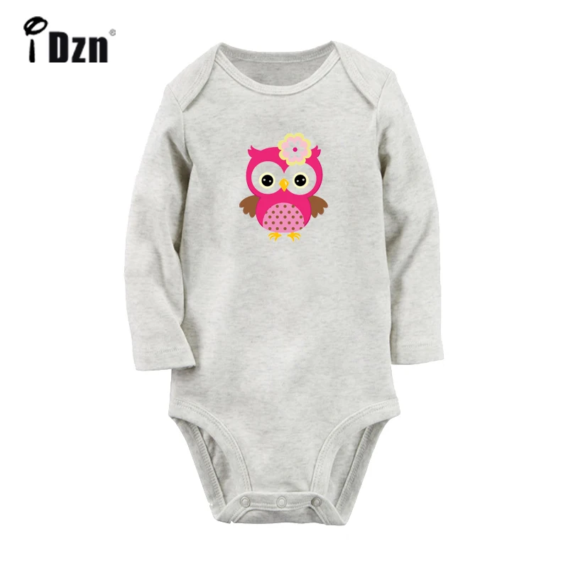ieBabyG2963C Боди для новорожденных с рисунком милого медведя, рыбы, клоунрыбы, совы; комбинезон с длинными рукавами для малышей; Рождественский подарок - Цвет: ieBabyG2963C