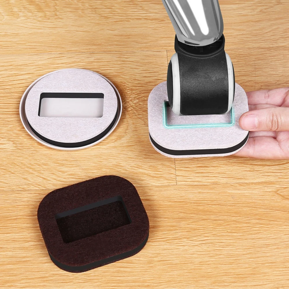 

5 шт. войлочные прокладки нижние мебельные роликовые чашки мебель колесные Стопперы защита пола для кровати антивибрационные роликовые ножки