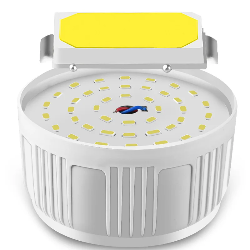 Cena 100W lampa kempingowa panel słoneczny Camping Light Mini przenośna latarnia namiot lampa kempingowa DC Solar światło awaryjne z akumulatorem do ponownego ładowania