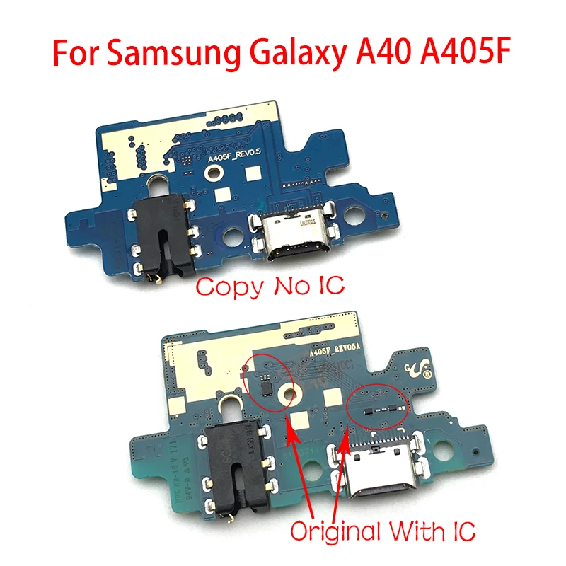 Плата зарядного устройства PCB Flex для samsung Galaxy A405F A40 A405 USB порт разъем док-станция зарядный ленточный кабель