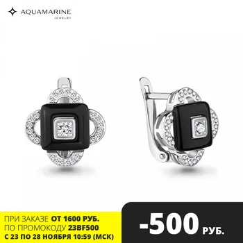 

Ear AQUAMARINE ceramic coated cubic zirconia, silver 925