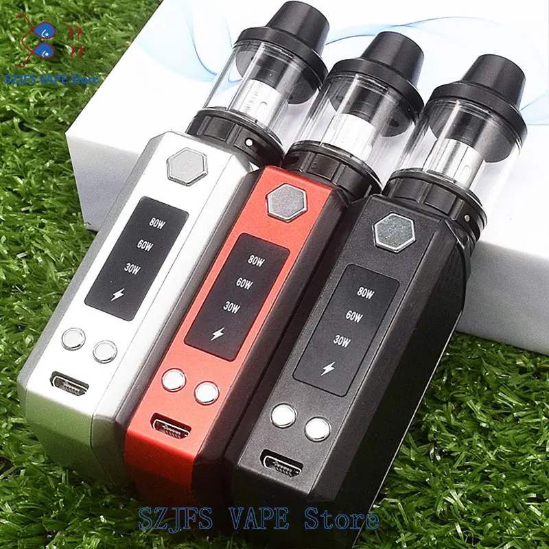 Mini 80W Vape kit batería interna de 2200mah mod de cigarrillo electrónico kit de caja de 510 de interfaz de capacidad 2,5 ml atomizador tanque del txw80