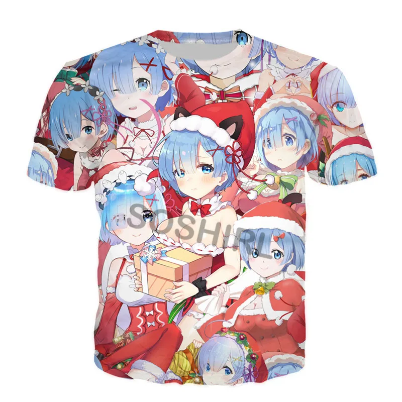 SOSHIRL Harajuku аниме Re Sero толстовки хипстер забавные рождественские Rem толстовка унисекс зимняя уличная одежда классические пуловеры Косплей Топы