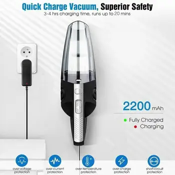 

Vacuum Cleaner Cordless Handheld Vacuum Cordless Powerful Suction Portable Cleaner Cyclonic Rechargeable V9R4