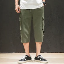 Мужские шорты Карго в стиле милитари летние армейские зеленые хлопковые шорты военные мужские шорты Карго летняя брендовая одежда из чистого хлопка Comfortab