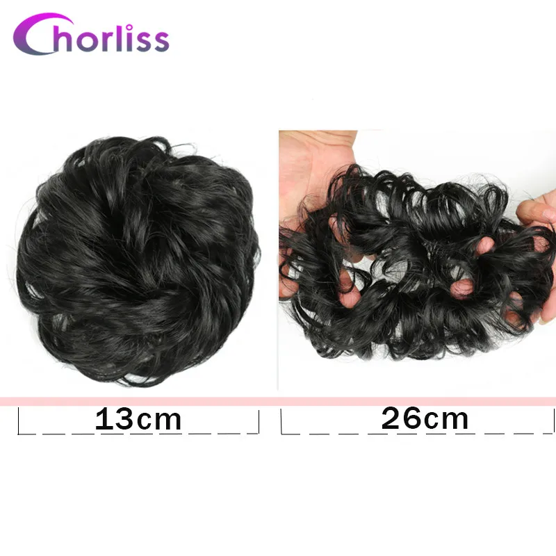 Синтетические кудрявые резинки для волос шиньон для женщин Chorliss Hair wrap Rope головной убор натуральный блонд коричневый поддельные волосы булочки аксессуары