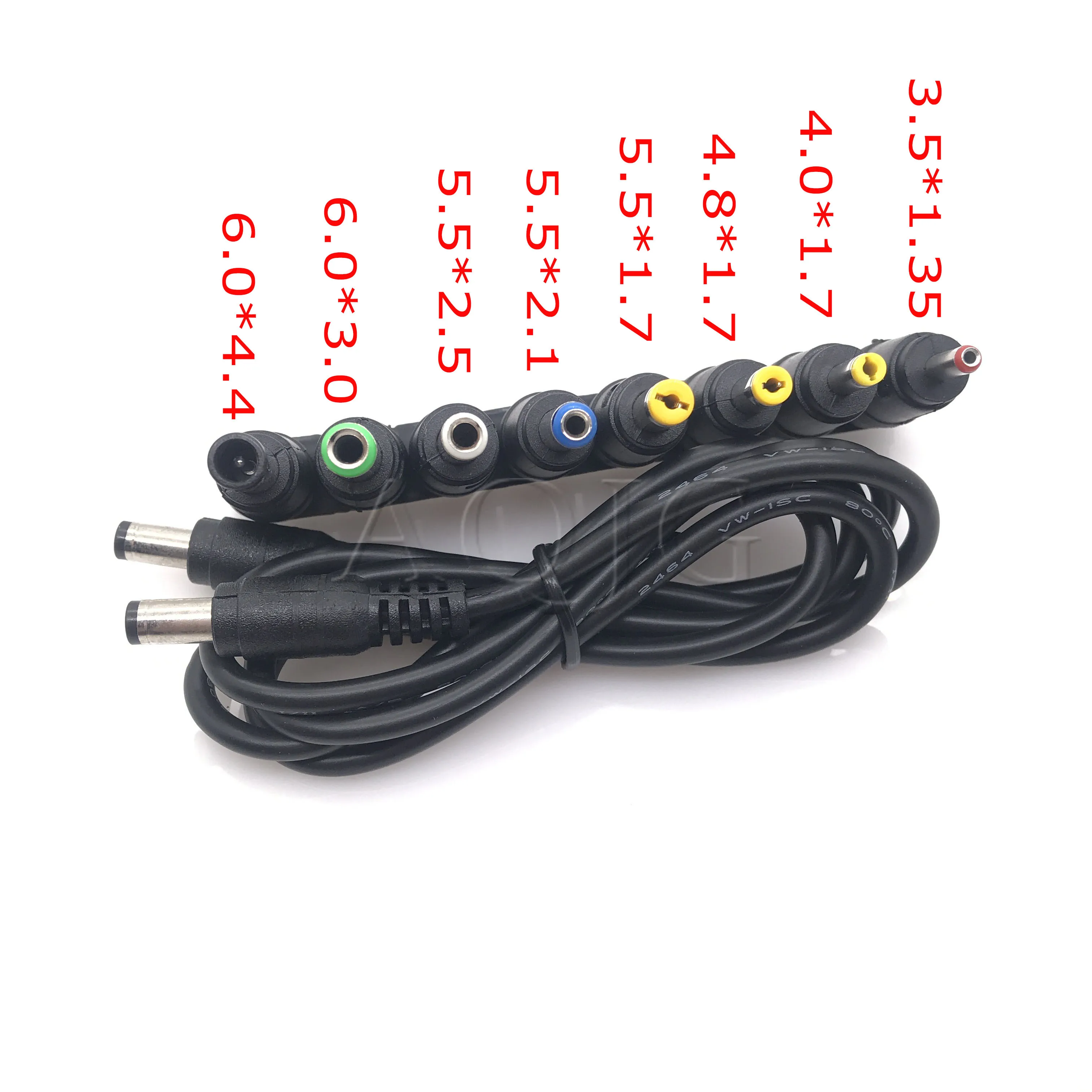 Universal 8PCS AC DC Power Charger Adapter Tips For PC Laptop Computer