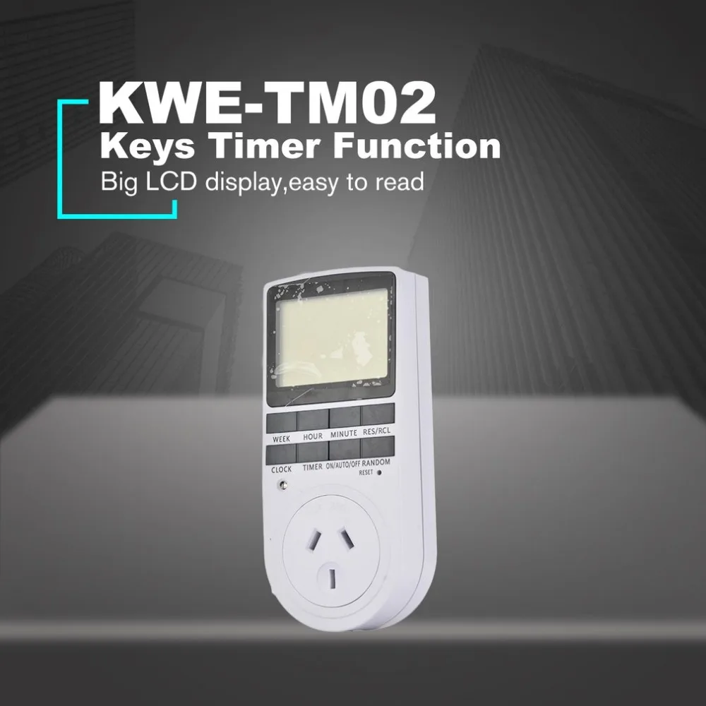 KWE TM02 электронный цифровой таймер переключатель вилка кухонный Выход 230 В 50 Гц 7