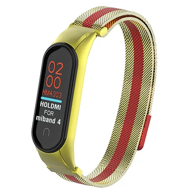02 OLLIVAN металлический ремешок для Xiaomi mi Band 4 Безвинтовой браслет из нержавеющей стали браслеты Сменные аксессуары для mi Band 4 Band 3 - Цвет: 02