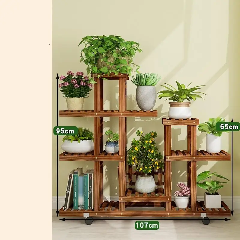 Estante Mueble Para Soporte Plantas внутренние деревянные полки для растений стойки Dekoration Stojak Na Kwiaty открытый цветок стенд - Цвет: Number 2