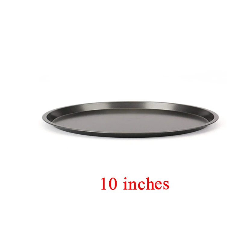 10inch black 04 Круглое блюдо для пиццы сковорода для пиццы ГЛУБОКАЯ ТАРЕЛКА поднос из углеродистой стали антипригарная форма для выпечки печка для выпечки узор 7 8 9 10 дюймов ZXH - Цвет: 10inch black 04