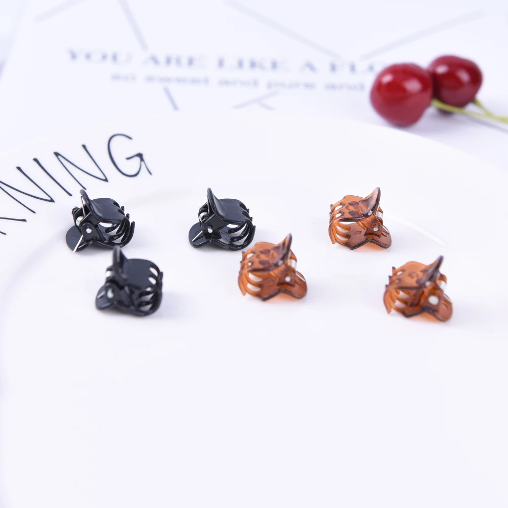 24Pcs Black Coffee Hair Clips Clipper Clip Barrettes For Women Ladies Plastic 6 Claws Hairpin Headwear Hair Styling Tools