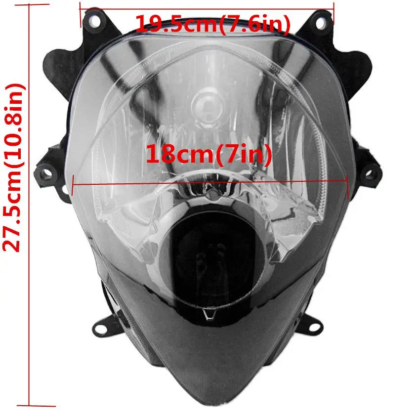 Для Suzuki GSXR1000 2007 2008 K7 передняя фара в сборе Замена дыма
