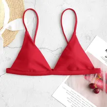 ZAFUL тонкий ремень с глубоким вырезом Мягкий Бикини Топ организовать в внутренних парах Femmale бикини стринги