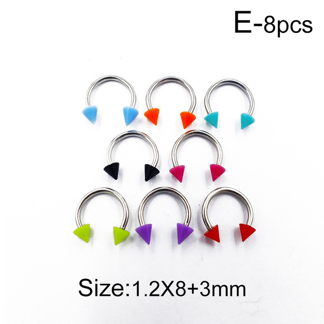 New Horseshoe Fake Nose Ring Tragus Piercing Surgical Steel Septum Ear Lip Tragus Industrial Piercing Body Jewelry