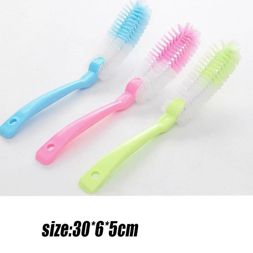 2pcs Long Handle Bottle Brushes Kitchen Cups Tea Glass Mug Dish Brush